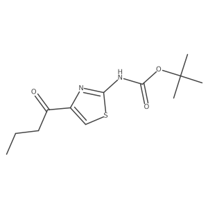 tert-butyl N-(4-butanoyl-1,3-thiazol-2-yl)carbamate结构式