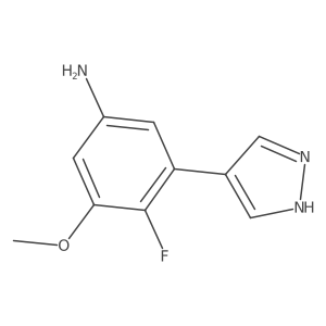 4-fluoro-3-methoxy-5-(1H-pyrazol-4-yl)aniline Structure