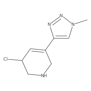 3-chloro-5-(1-methyl-1H-1,2,3-triazol-4-yl)-1,2,3,6-tetrahydropyridine结构式
