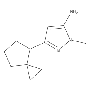 1-methyl-3-{spiro[2.4]heptan-4-yl}-1H-pyrazol-5-amine结构式