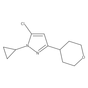 5-chloro-1-cyclopropyl-3-(oxan-4-yl)-1H-pyrazole Structure