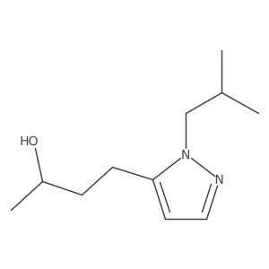 4-[1-(2-methylpropyl)-1H-pyrazol-5-yl]butan-2-ol结构式