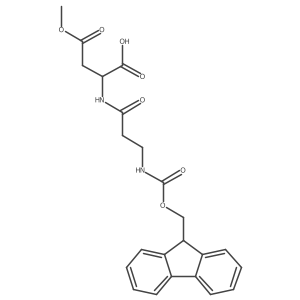 (2R)-2-[3-({[(9H-fluoren-9-yl)methoxy]carbonyl}amino)propanamido]-4-methoxy-4-oxobutanoic acid结构式