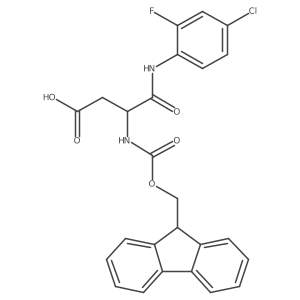 3-[(4-chloro-2-fluorophenyl)carbamoyl]-3-({[(9H-fluoren-9-yl)methoxy]carbonyl}amino)propanoic acid结构式