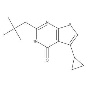 5-cyclopropyl-2-(2,2-dimethylpropyl)-3H,4H-thieno[2,3-d]pyrimidin-4-one Structure