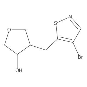 4-[(4-Bromo-1,2-thiazol-5-yl)methyl]oxolan-3-ol结构式