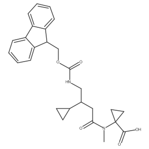 1-[3-cyclopropyl-4-({[(9H-fluoren-9-yl)methoxy]carbonyl}amino)-N-methylbutanamido]cyclopropane-1-carboxylic acid Structure