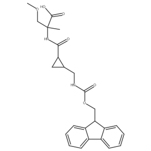 2-({2-[({[(9H-fluoren-9-yl)methoxy]carbonyl}amino)methyl]cyclopropyl}formamido)-3-methoxy-2-methylpropanoic acid结构式