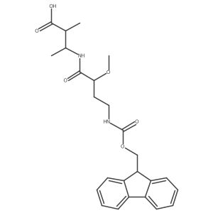 3-[4-({[(9H-fluoren-9-yl)methoxy]carbonyl}amino)-2-methoxybutanamido]-2-methylbutanoic acid结构式