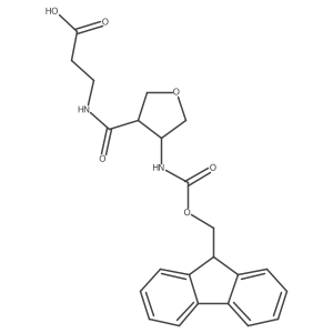 3-{[4-({[(9H-fluoren-9-yl)methoxy]carbonyl}amino)oxolan-3-yl]formamido}propanoic acid Structure
