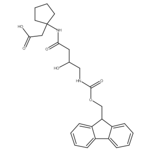 2-{1-[4-({[(9H-fluoren-9-yl)methoxy]carbonyl}amino)-3-hydroxybutanamido]cyclopentyl}acetic acid结构式