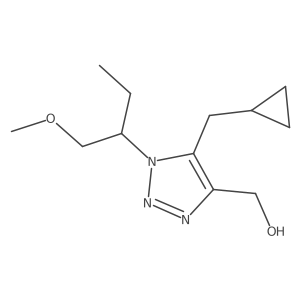 [5-(cyclopropylmethyl)-1-(1-methoxybutan-2-yl)-1H-1,2,3-triazol-4-yl]methanol结构式