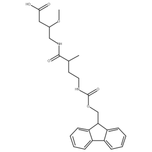 4-[4-({[(9H-fluoren-9-yl)methoxy]carbonyl}amino)-2-methylbutanamido]-3-methoxybutanoic acid结构式