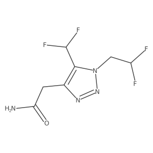 2-[1-(2,2-difluoroethyl)-5-(difluoromethyl)-1H-1,2,3-triazol-4-yl]acetamide结构式