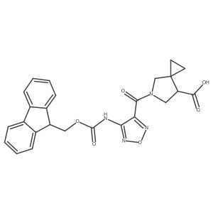 5-[4-({[(9H-fluoren-9-yl)methoxy]carbonyl}amino)-1,2,5-oxadiazole-3-carbonyl]-5-azaspiro[2.4]heptane-7-carboxylic acid结构式