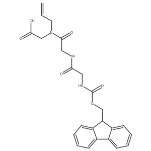 2-{2-[2-({[(9H-fluoren-9-yl)methoxy]carbonyl}amino)acetamido]-N-(prop-2-en-1-yl)acetamido}acetic acid结构式