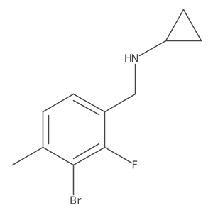N-[(3-bromo-2-fluoro-4-methylphenyl)methyl]cyclopropanamine Structure