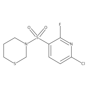 3-(6-Chloro-2-fluoropyridin-3-yl)sulfonyl-1,3-thiazinane Structure