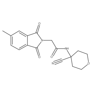 N-(4-Cyanooxan-4-yl)-2-(5-methyl-1,3-dioxoisoindol-2-yl)acetamide结构式