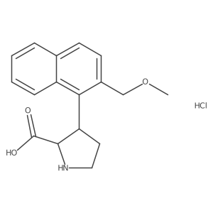 3-[2-(Methoxymethyl)-1-naphthyl]proline hydrochloride Structure