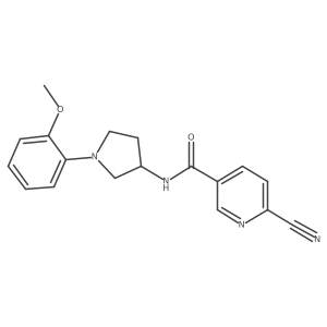 6-Cyano-N-[1-(2-methoxyphenyl)pyrrolidin-3-yl]pyridine-3-carboxamide Structure