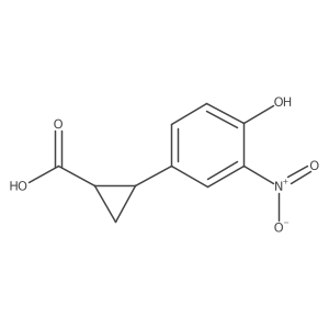 rac-(1R,2R)-2-(4-hydroxy-3-nitrophenyl)cyclopropane-1-carboxylic acid Structure