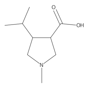 1-Methyl-4-(propan-2-yl)pyrrolidine-3-carboxylic acid Structure