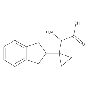 2-amino-2-[1-(2,3-dihydro-1H-inden-2-yl)cyclopropyl]acetic acid Structure