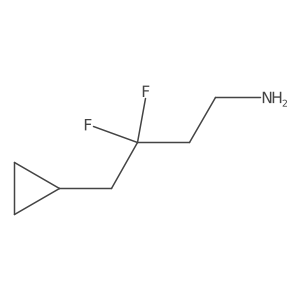 4-Cyclopropyl-3,3-difluorobutan-1-amine结构式