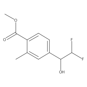 Methyl 4-(2,2-difluoro-1-hydroxyethyl)-2-methylbenzoate结构式