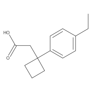 2-[1-(4-Ethylphenyl)cyclobutyl]acetic acid结构式