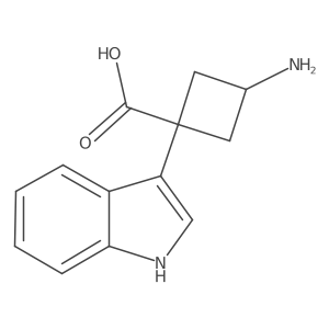 3-amino-1-(1H-indol-3-yl)cyclobutane-1-carboxylic acid Structure