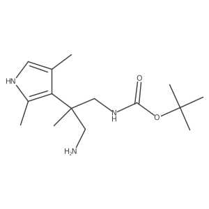 tert-butyl N-[3-amino-2-(2,4-dimethyl-1H-pyrrol-3-yl)-2-methylpropyl]carbamate Structure