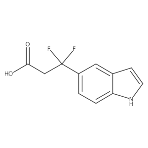 3,3-difluoro-3-(1H-indol-5-yl)propanoic acid Structure