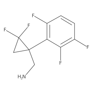 [2,2-Difluoro-1-(2,3,6-trifluorophenyl)cyclopropyl]methanamine Structure