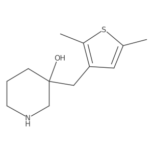 3-[(2,5-Dimethylthiophen-3-yl)methyl]piperidin-3-ol Structure