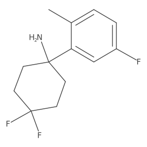 4,4-Difluoro-1-(5-fluoro-2-methylphenyl)cyclohexan-1-amine结构式