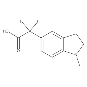 2,2-difluoro-2-(1-methyl-2,3-dihydro-1H-indol-5-yl)acetic acid结构式