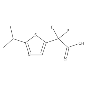 2,2-Difluoro-2-[2-(propan-2-yl)-1,3-thiazol-5-yl]acetic acid Structure