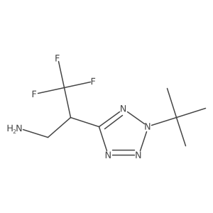 2-(2-tert-butyl-2H-1,2,3,4-tetrazol-5-yl)-3,3,3-trifluoropropan-1-amine结构式