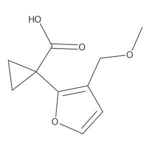 1-[3-(Methoxymethyl)furan-2-yl]cyclopropane-1-carboxylic acid结构式