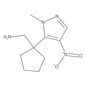 [1-(1-methyl-4-nitro-1H-pyrazol-5-yl)cyclopentyl]methanamine结构式