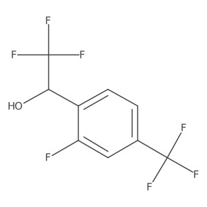 2,2,2-Trifluoro-1-[2-fluoro-4-(trifluoromethyl)phenyl]ethan-1-ol Structure