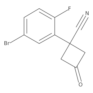 1-(5-Bromo-2-fluorophenyl)-3-oxocyclobutane-1-carbonitrile结构式