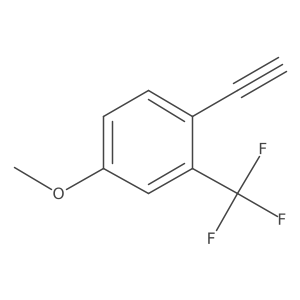 1-Ethynyl-4-methoxy-2-(trifluoromethyl)benzene结构式