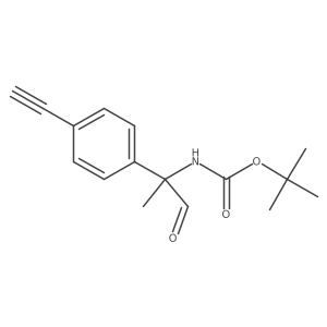 tert-butyl N-[2-(4-ethynylphenyl)-1-oxopropan-2-yl]carbamate结构式