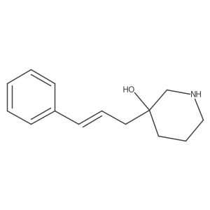 3-(3-Phenylprop-2-en-1-yl)piperidin-3-ol结构式