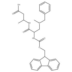 (3S)-3-{3-[benzyl(methyl)amino]-2-({[(9H-fluoren-9-yl)methoxy]carbonyl}amino)propanamido}butanoic acid Structure