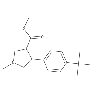 Methyl 4-(4-tert-butylphenyl)-1-methylpyrrolidine-3-carboxylate结构式