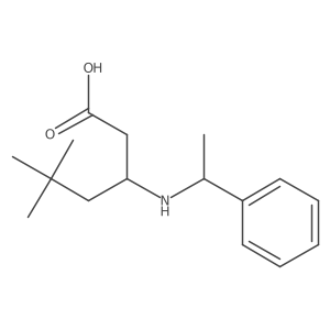 5,5-Dimethyl-3-[(1-phenylethyl)amino]hexanoic acid结构式